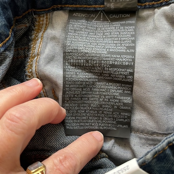 Zara Paneled Jeans High Rised Tapered Leg Slim Fit Mid Blue Size 4 NWT - Picture 10 of 11